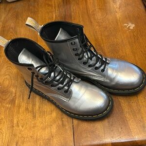 Silver Dr Martens